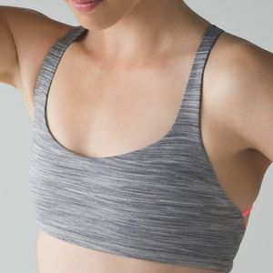Lululemon free to be wild bra grey pink